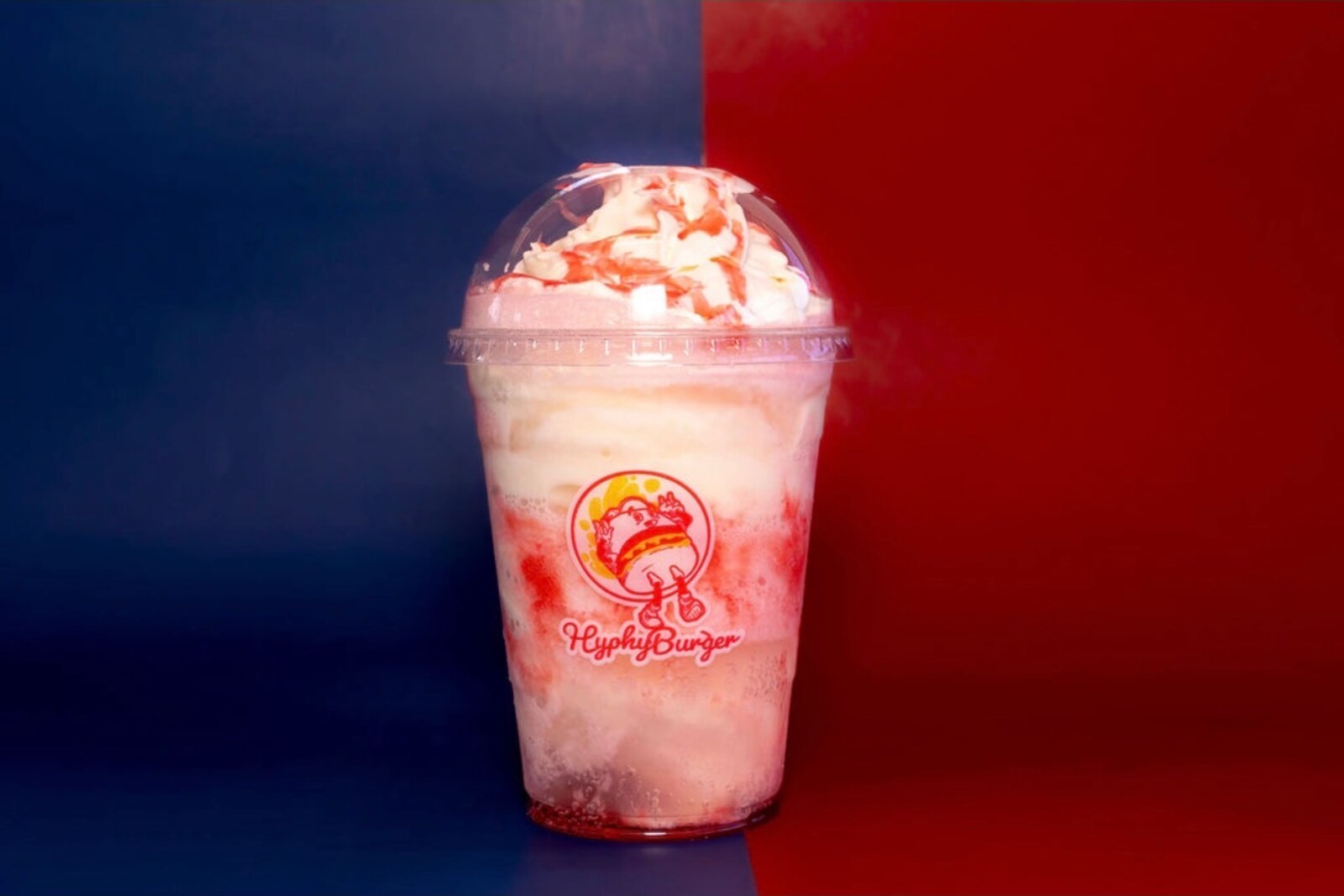 Strawberry Soda Float — Ice Cream Floats at Hyphy Burger Oakland